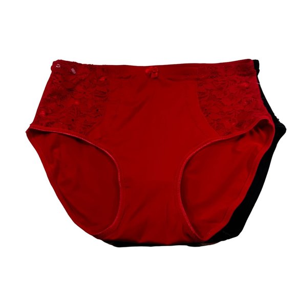 Lot Of 3 Pink K-Mart Women's Sz XL Panty Brief Light Shaper Red Black Brown NWOT - Picture 1 of 10